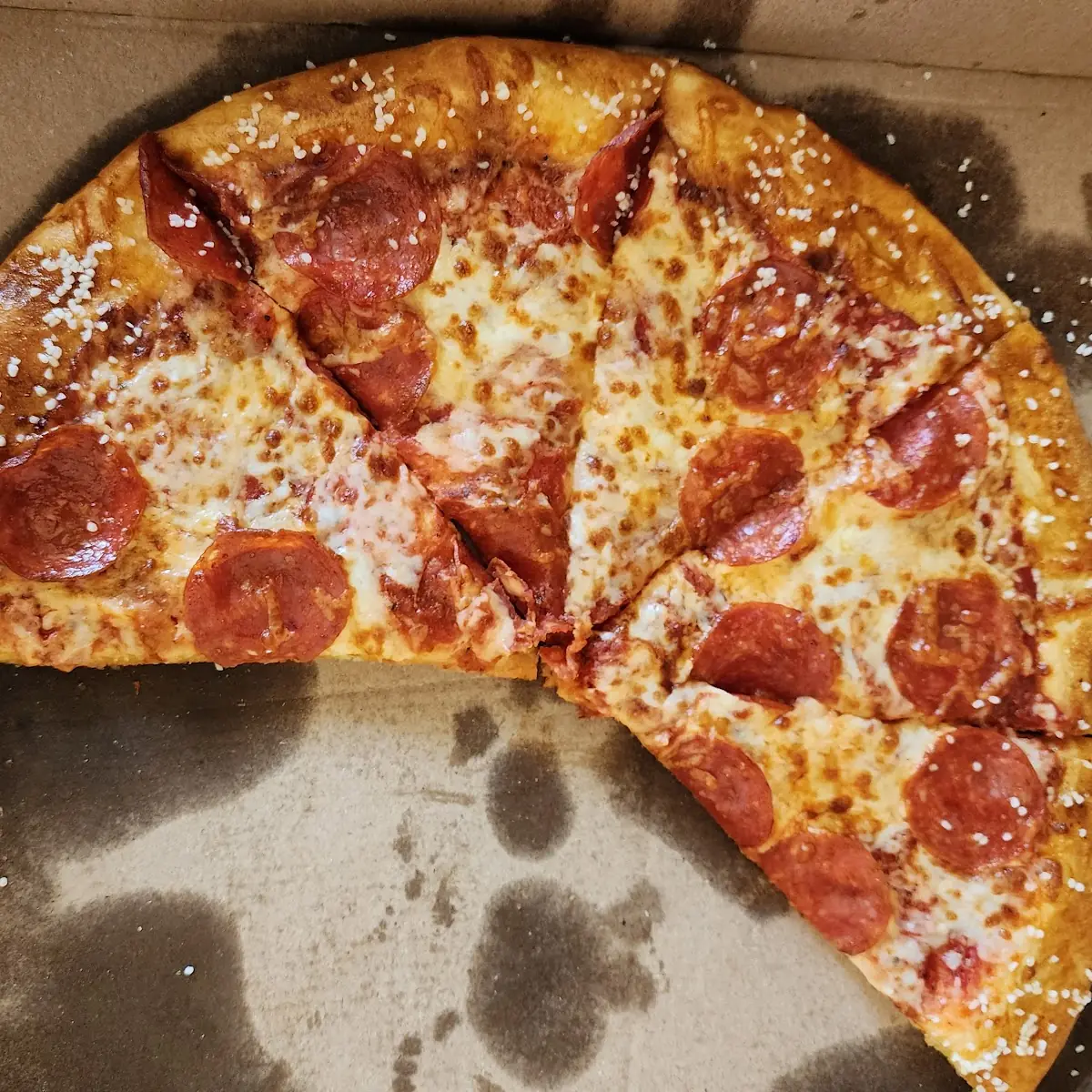 Pretzel Crust Pepperoni Pizza