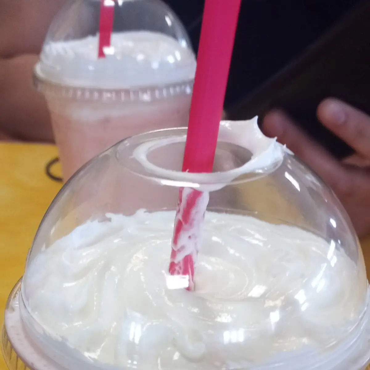 Strawberry Shake with Whipped Cream