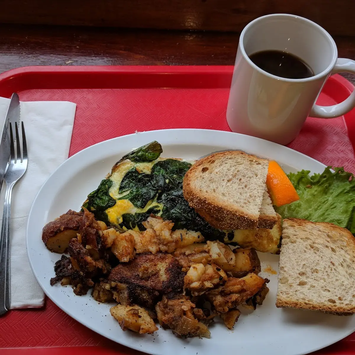 Spinach and Feta Egg White Omelet