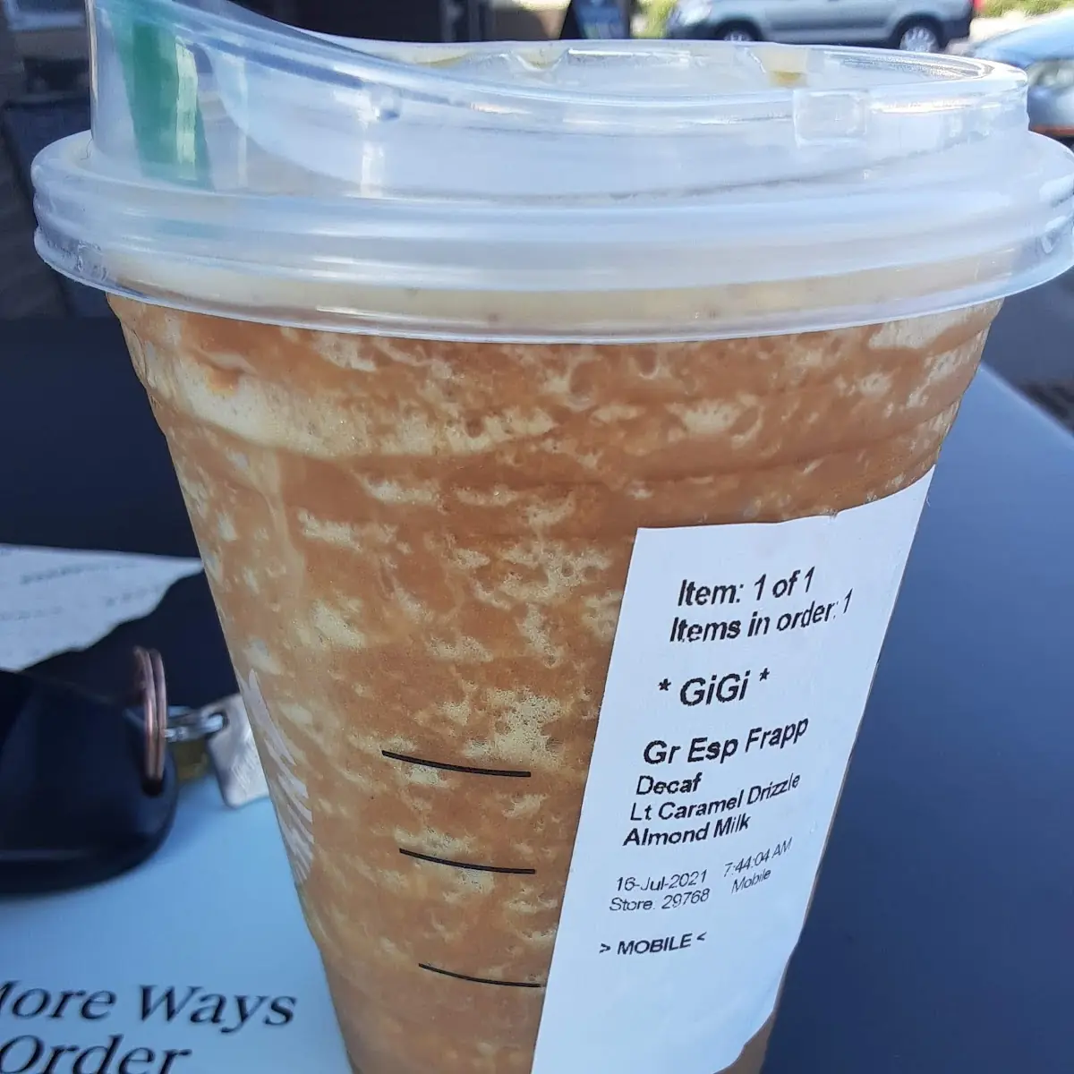 Espresso Light Carmel Frappuccino