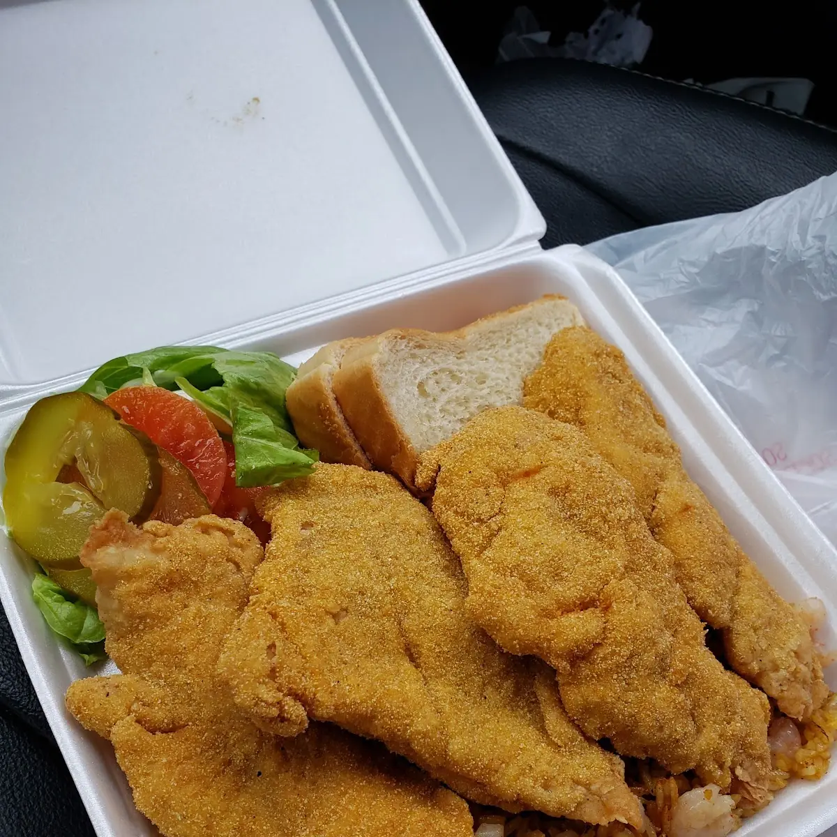 Catfish and Fries with Side Salad