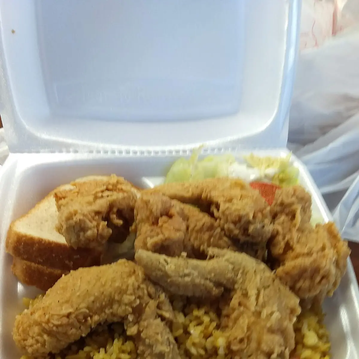 Chicken Wings and Shrimp Fried Rice