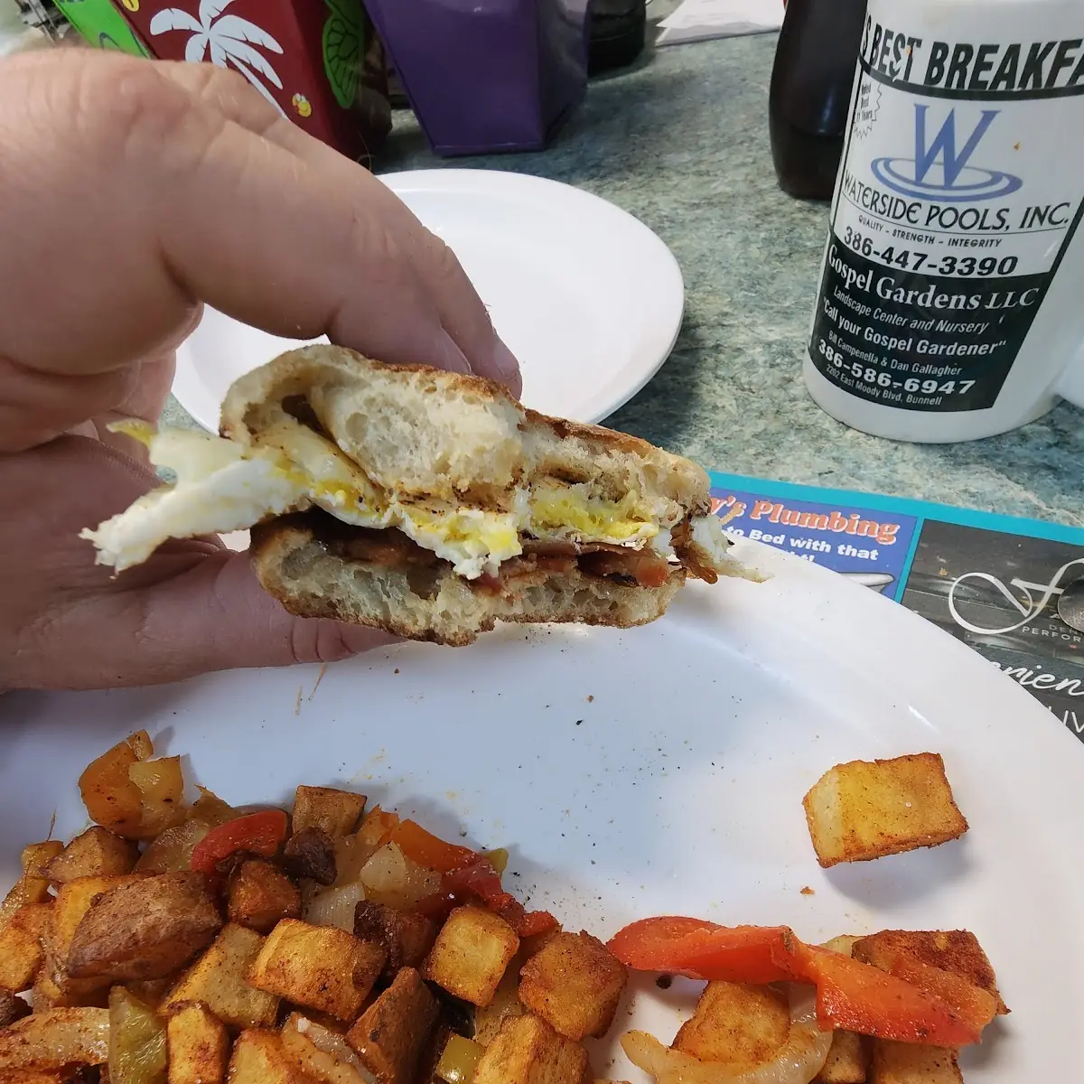 Egg Bacon Cheese English Muffin