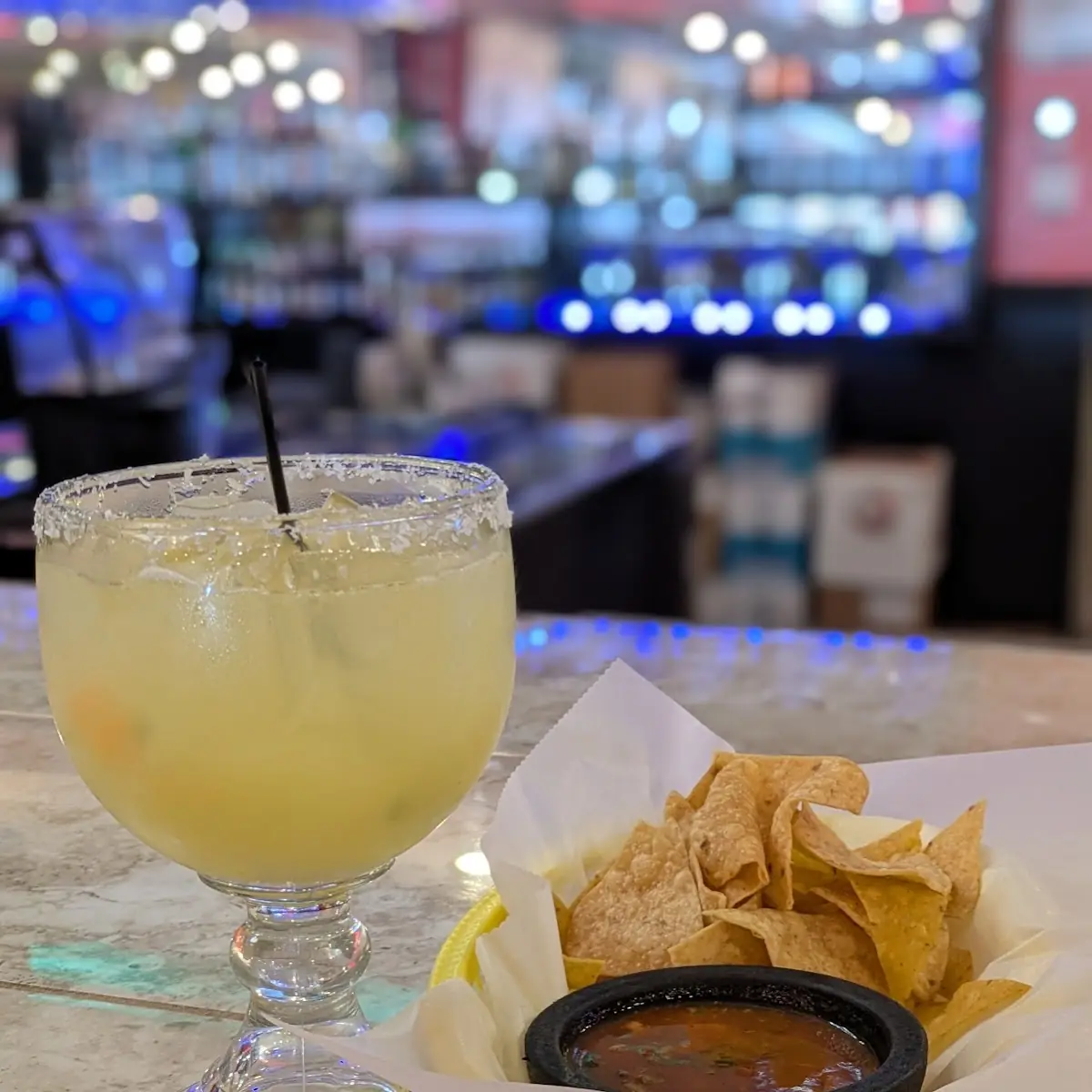 Margarita and Tortilla Chips