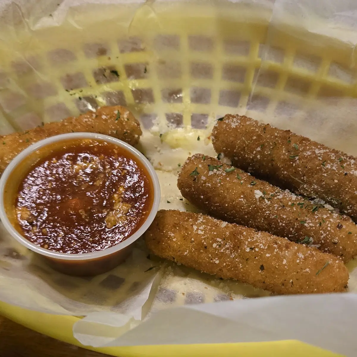 Onion Ring Basket Provolone Logs