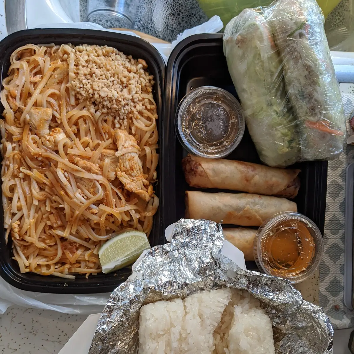 Chicken Pad Thai Spring Rolls