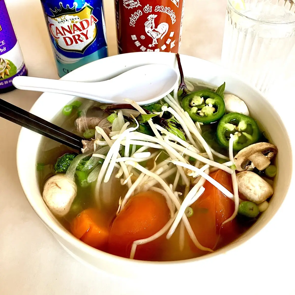 16. Rice Noodles with Meatballs / Pho Bo Vien