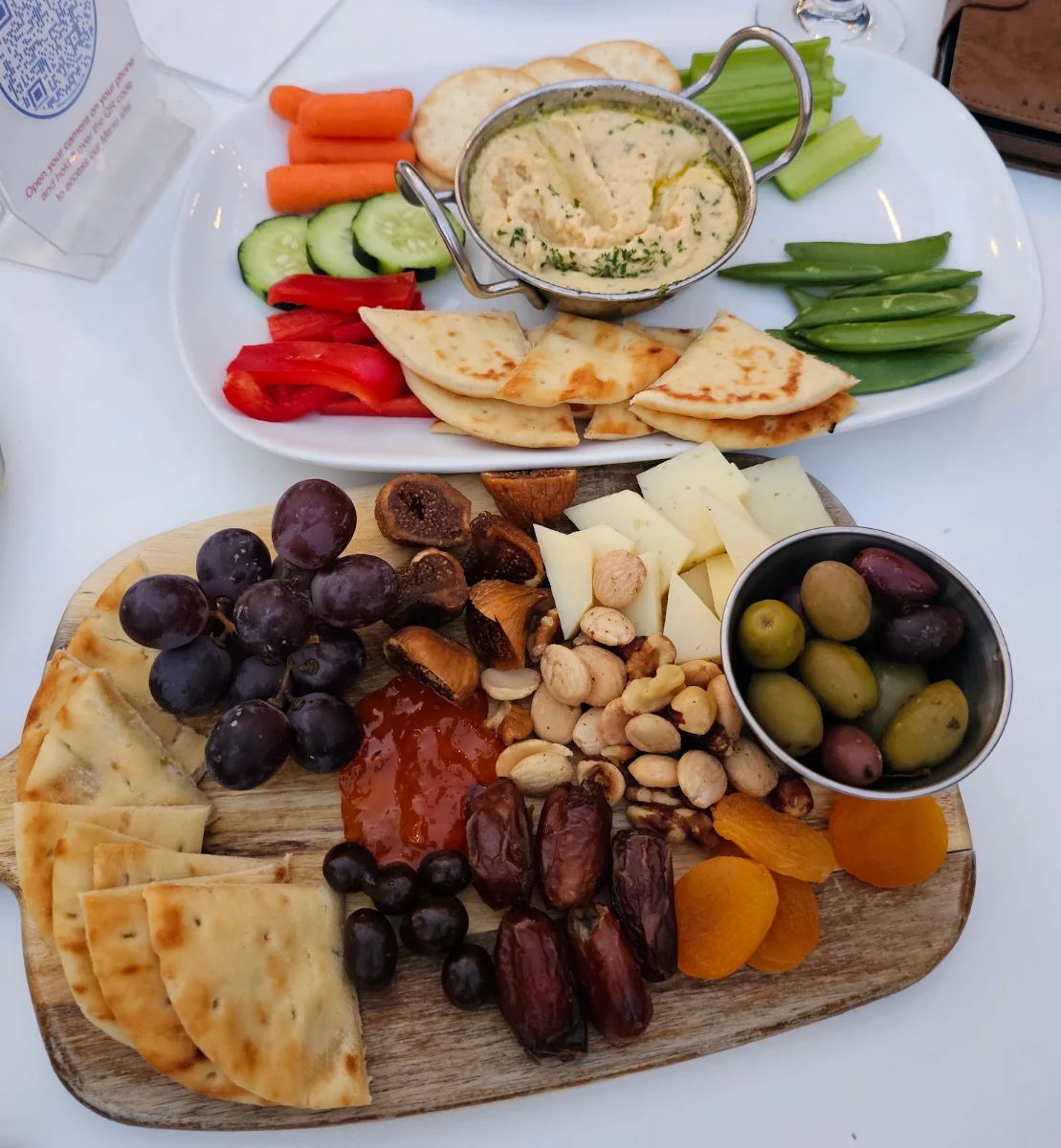 Charcuterie Board & Hummus Plate