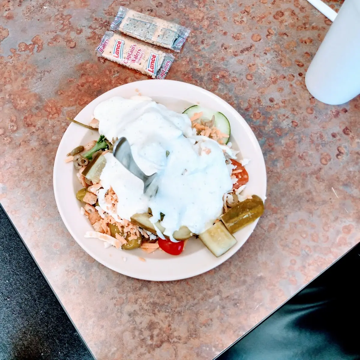 Salad with Ranch Dressing