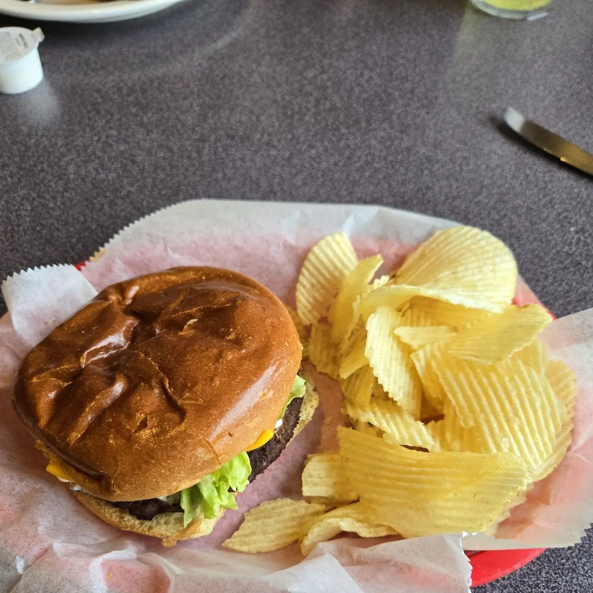 Quarter Pound Cheeseburger with Chips