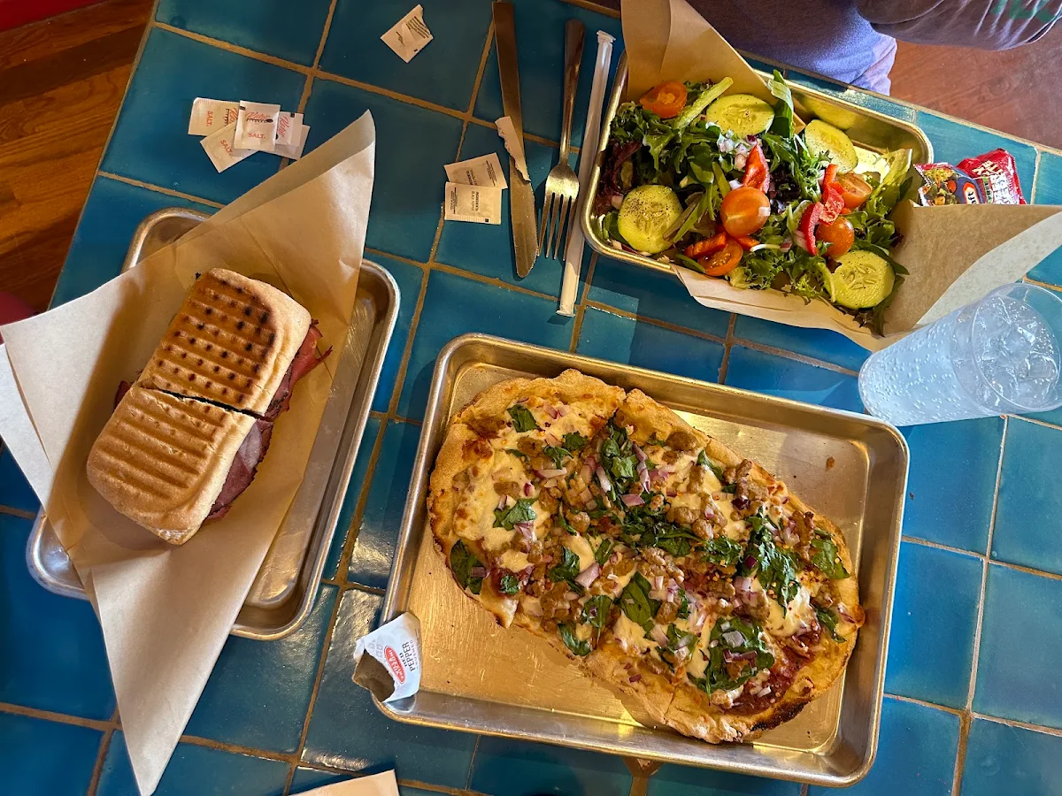 Panini with Pastrami Flatbread Pizza Salad