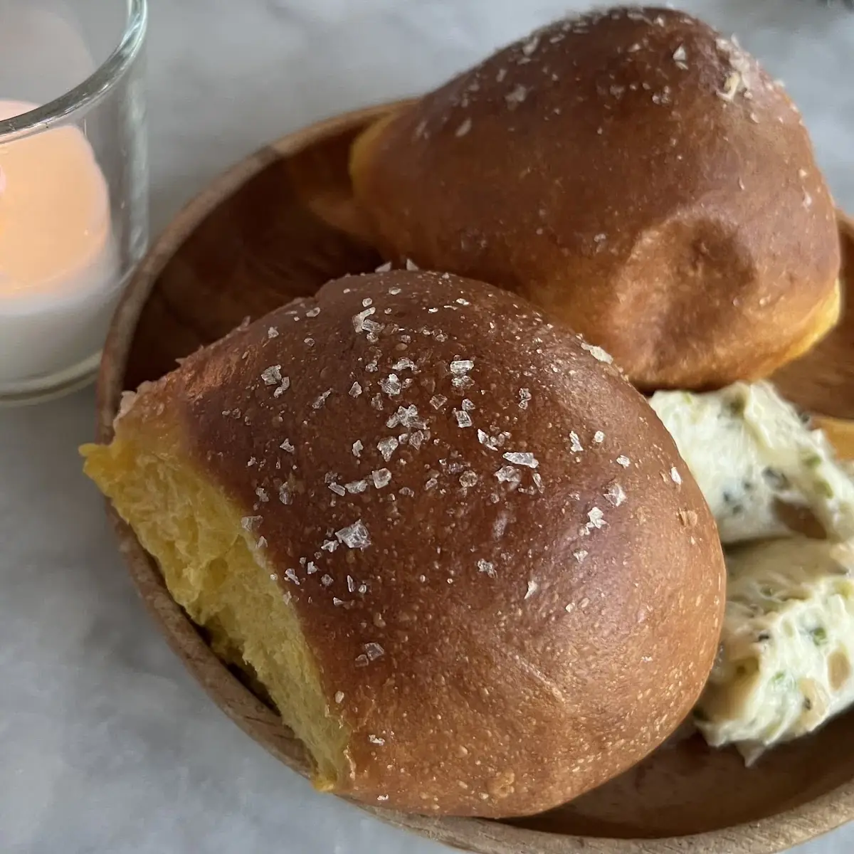 Sweet Potato Rolls with Herb Butter