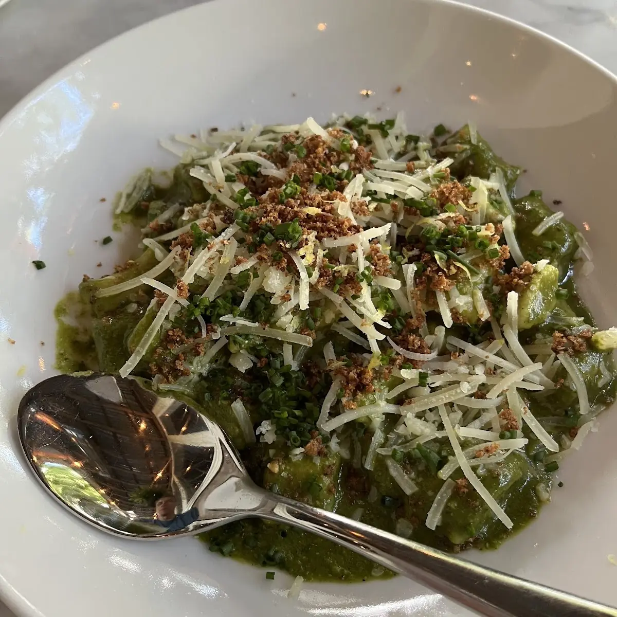 Walnut Pesto Ricotta Gnocchi