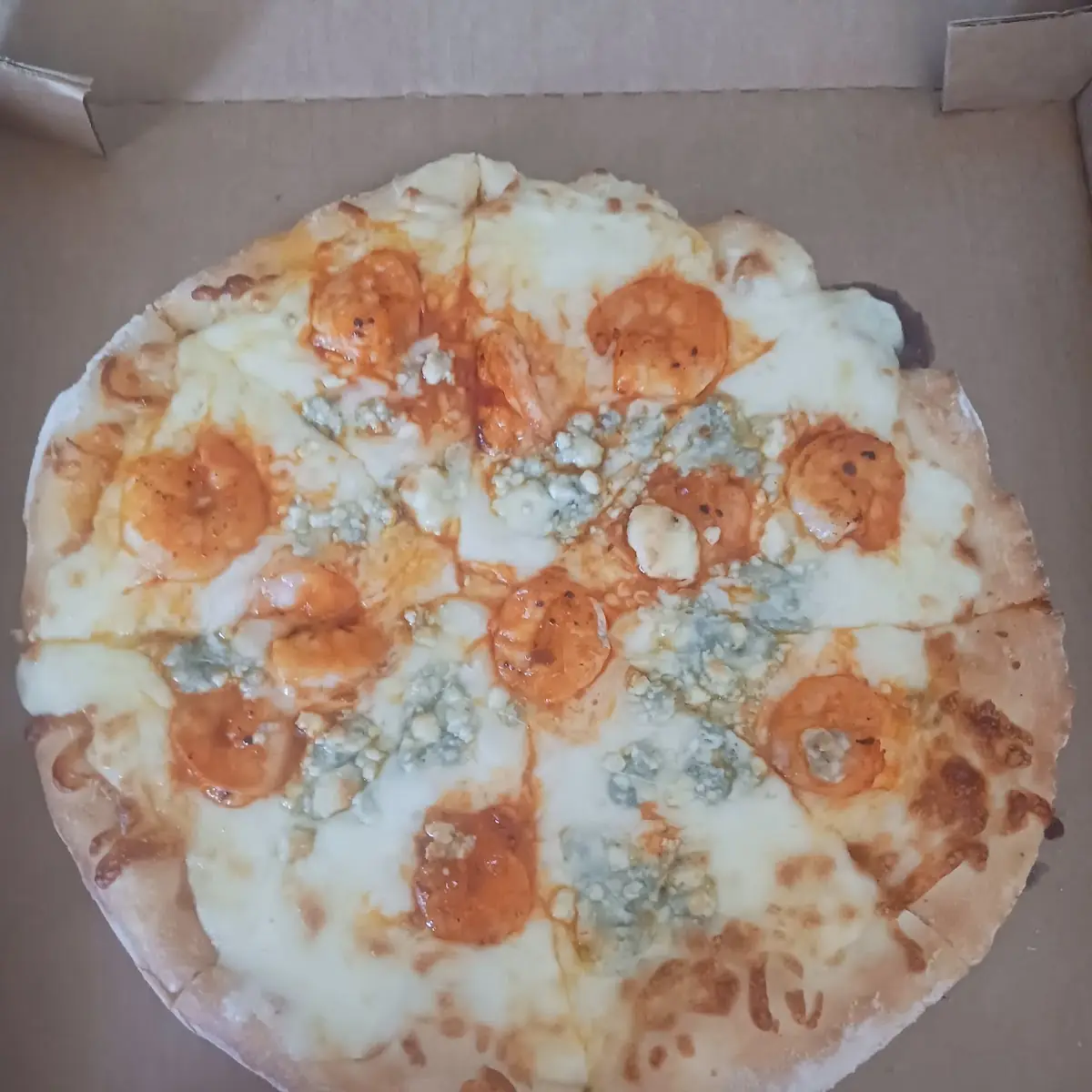 Buffalo Shrimp Shrimp Pizza