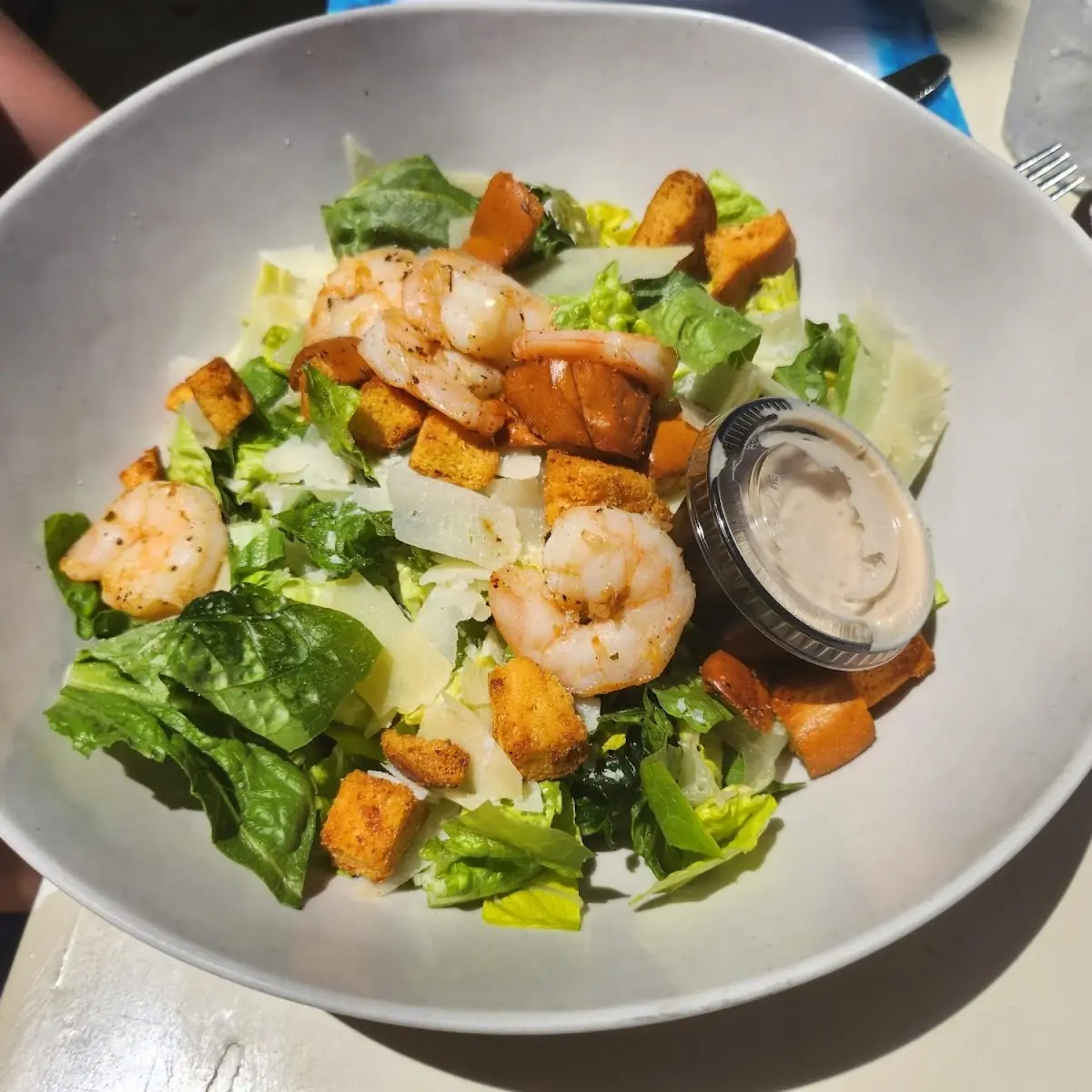 Ensalada Cesar Con Camarones