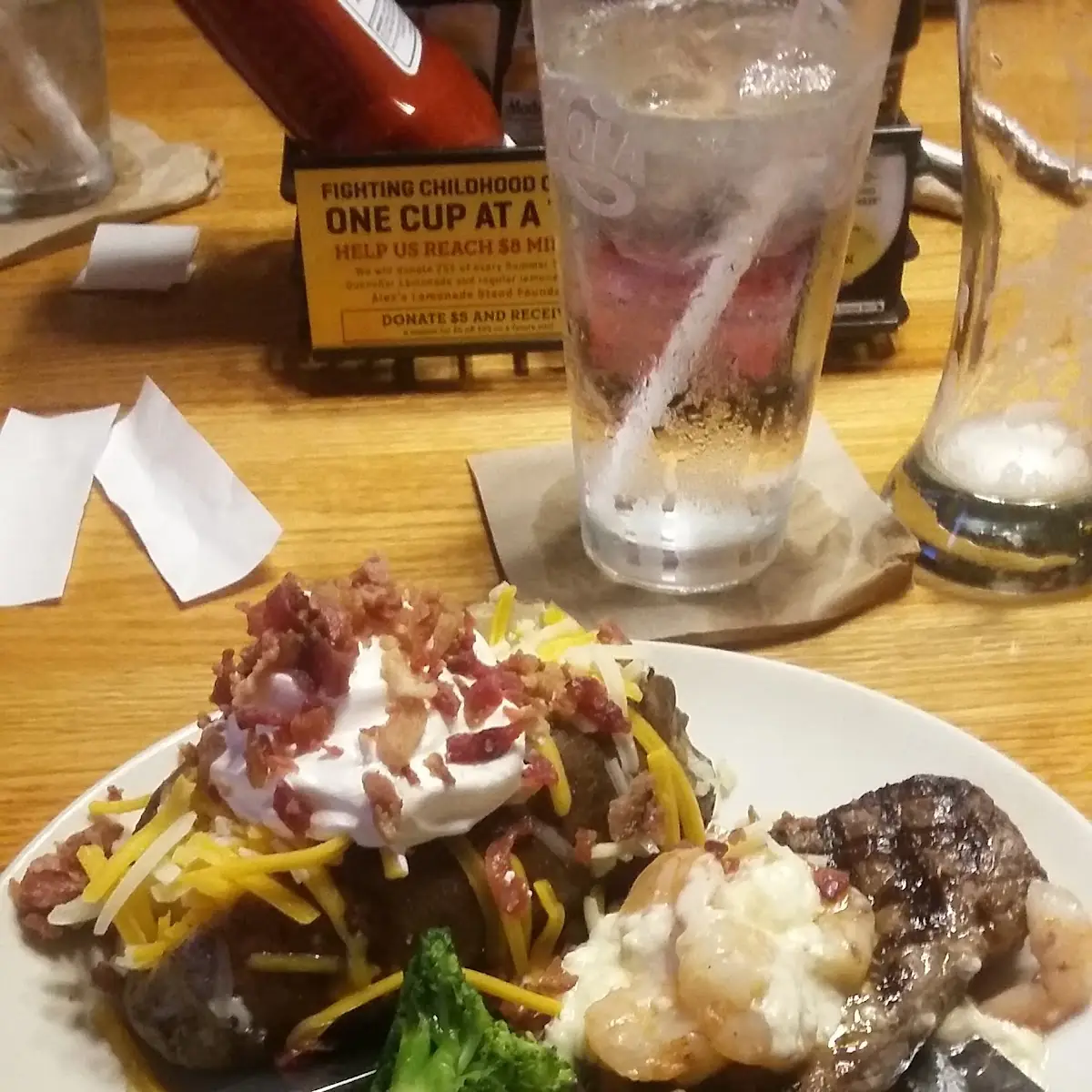 Steamed Broccoli and Loaded Baked Potato