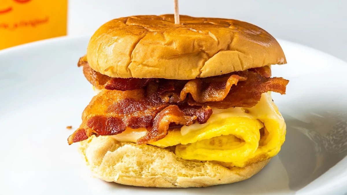 Bacon Egg & Queso Sandwich