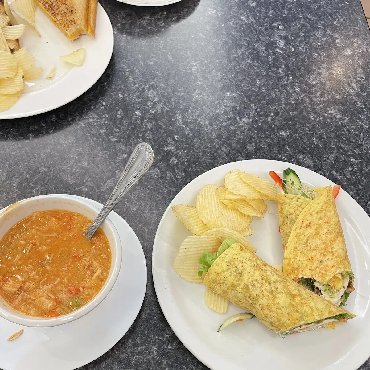 Veg Wrap with Chicken Veg Soup