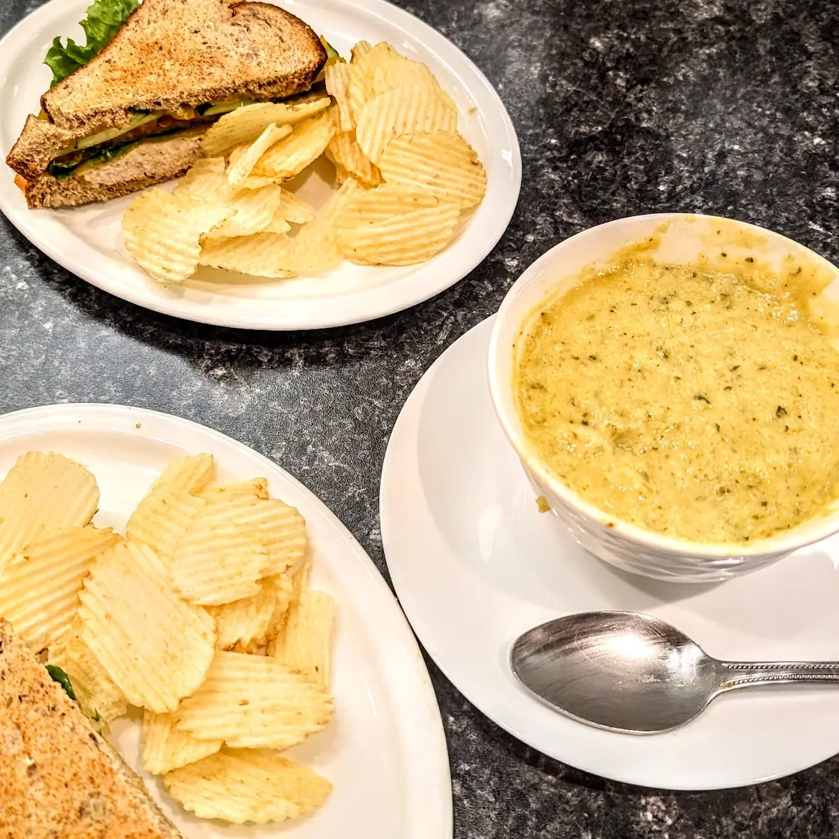 Zucchini Curry Soup Tuna Melt