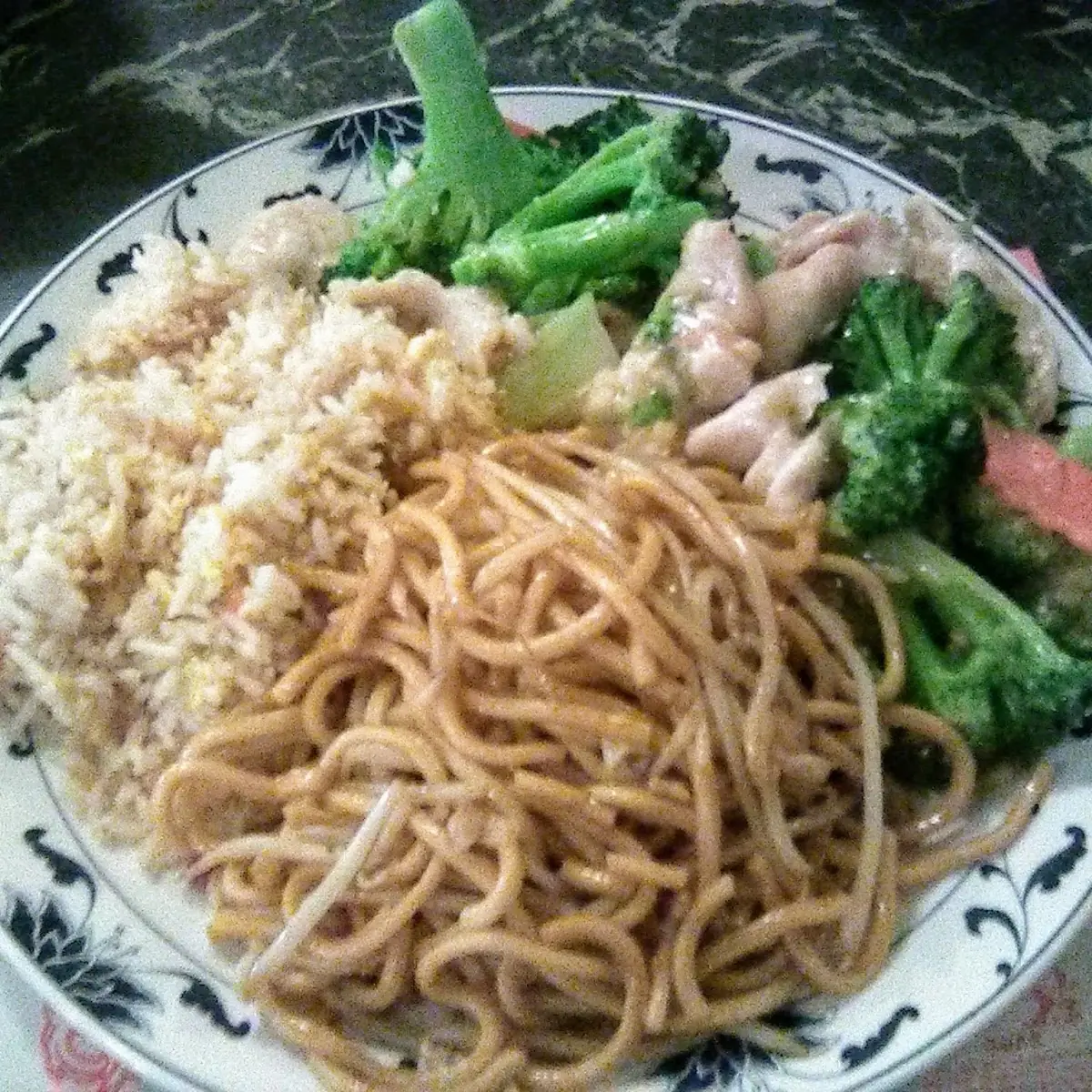 Chicken Broccoli Chow Mein Fried Rice