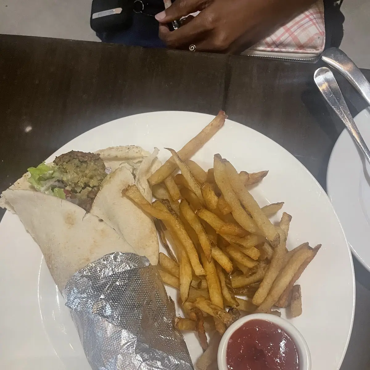 Falafel Sandwich with Fries