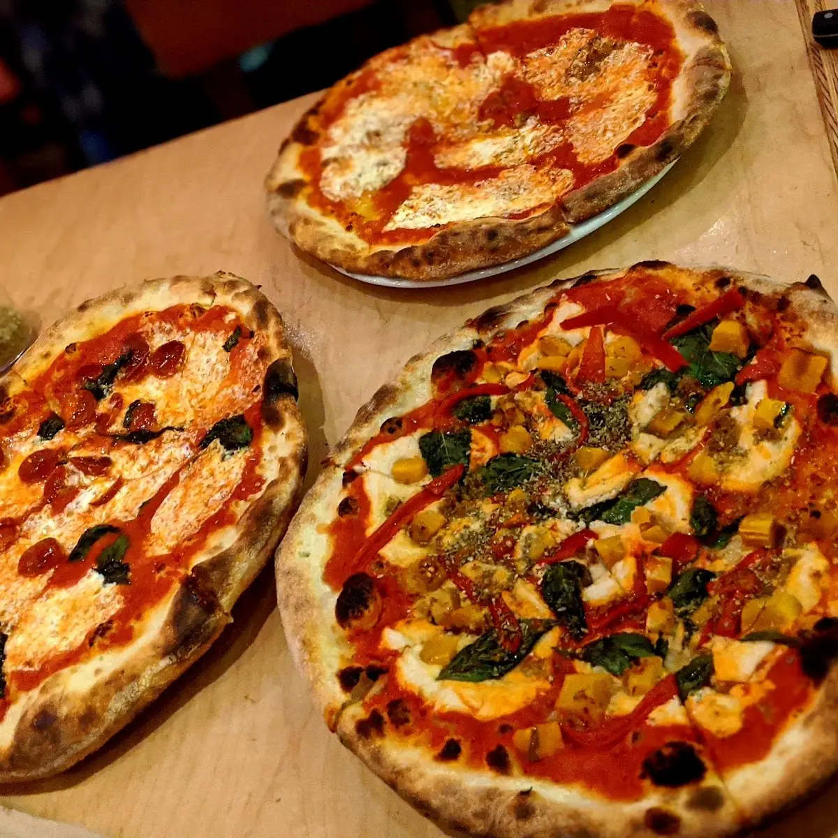 Vegan Pizza and Pepperoni Pizza