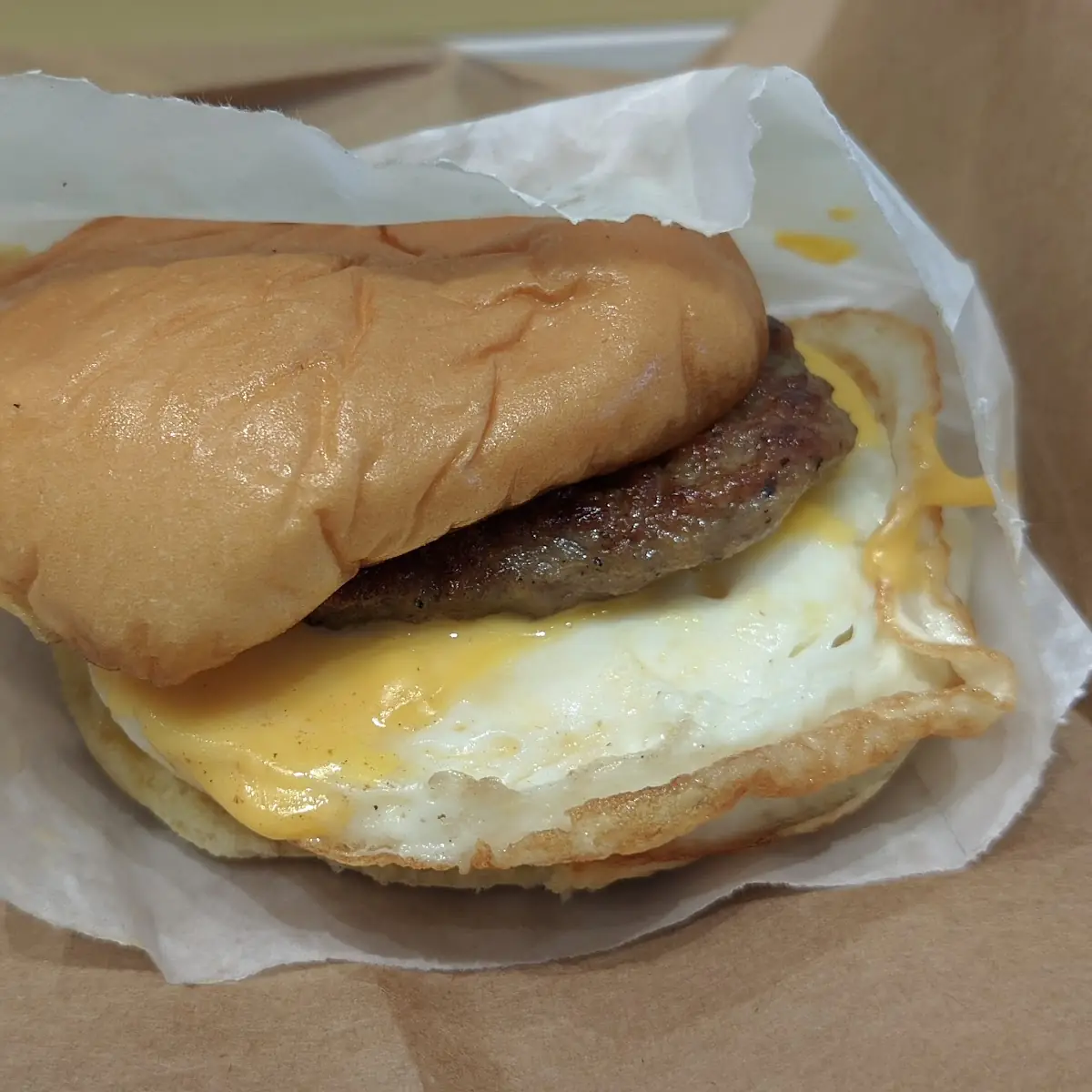 Sausage Egg and Cheese Sandwich