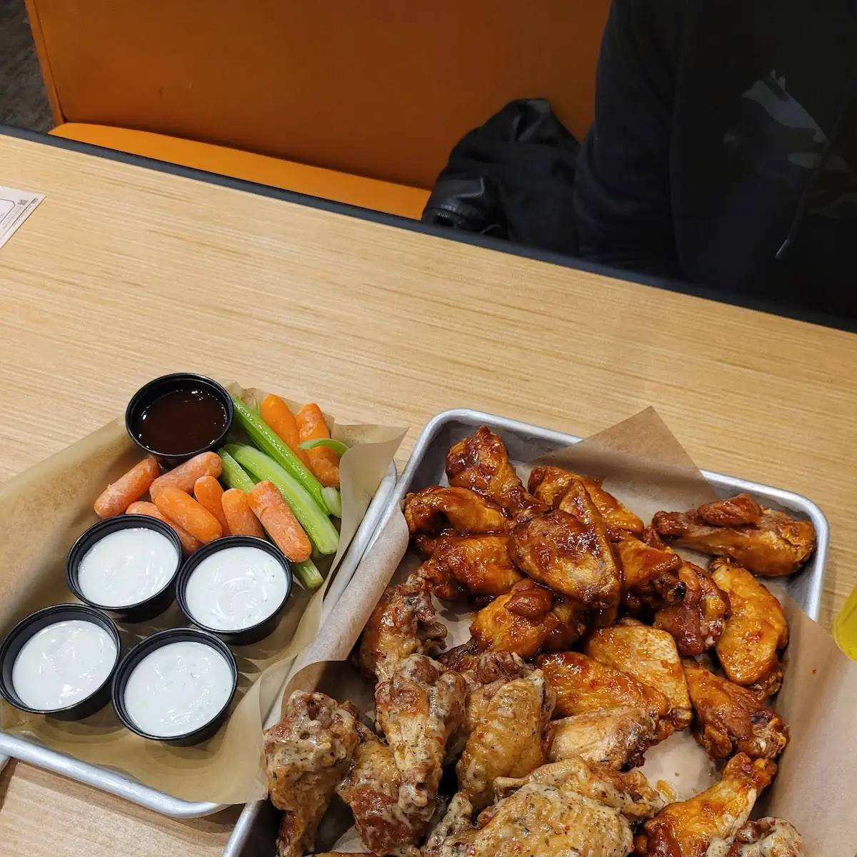 Orange Chicken and Garlic Parmesan Wings