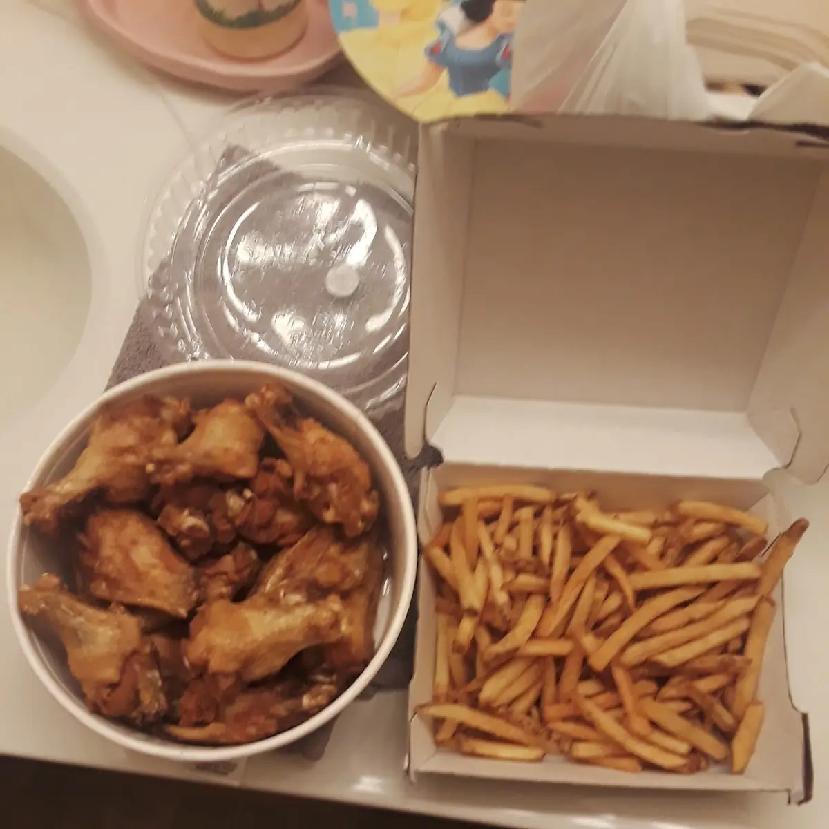 Plain Wings and Fries