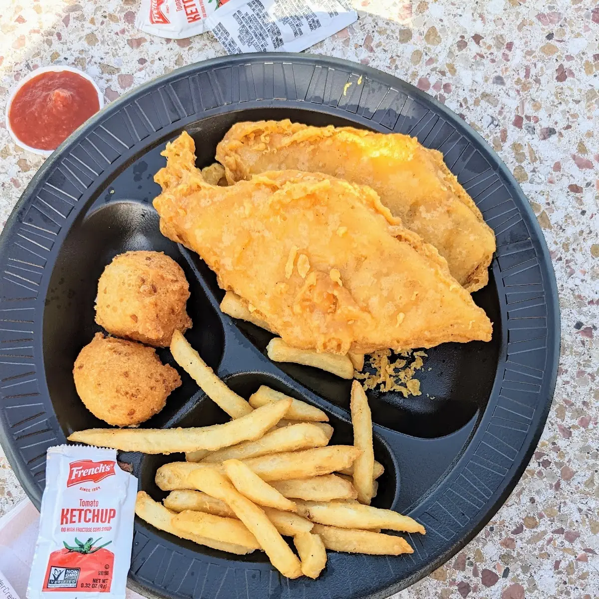 Meal Number 1 Two Piece Fish with One Side and a Drink
