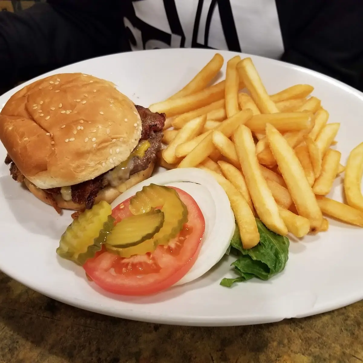 Bacon Cheeseburger and Fries