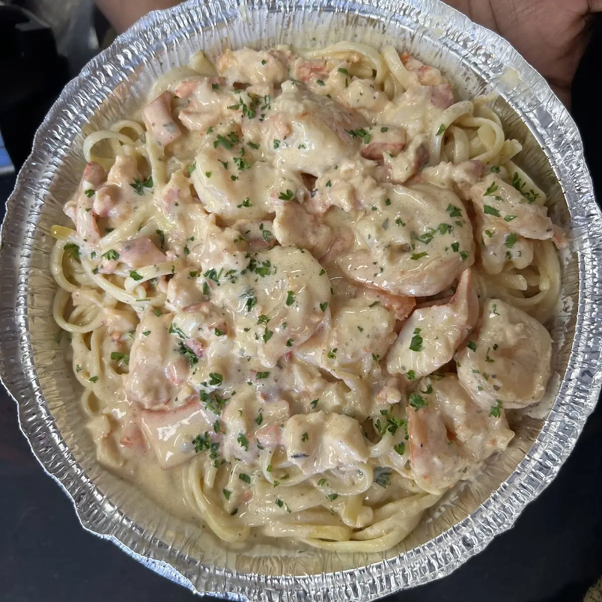 Cajun Lobster & Shrimp Linguine