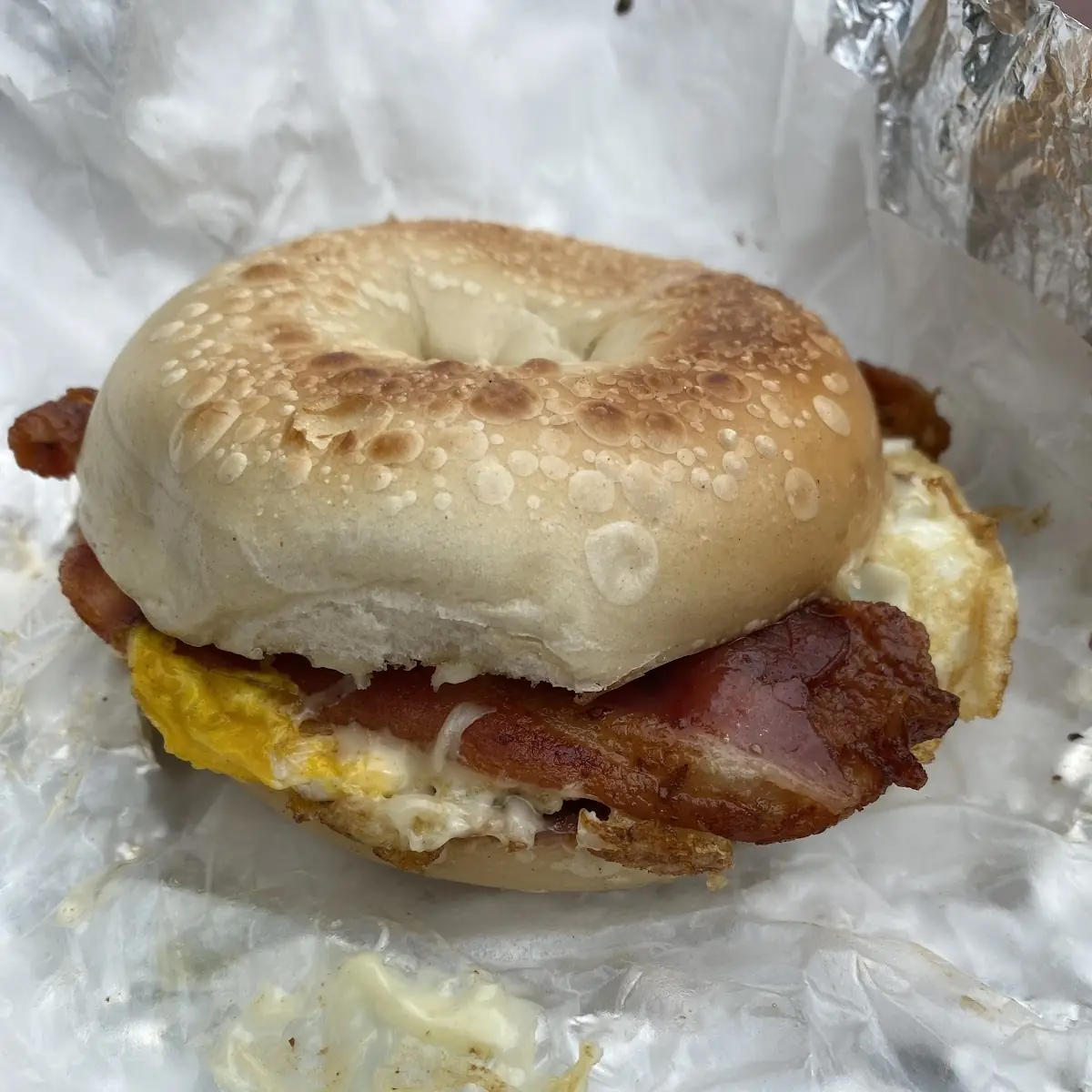 Bacon Egg and Cheese on a Plain Bagel