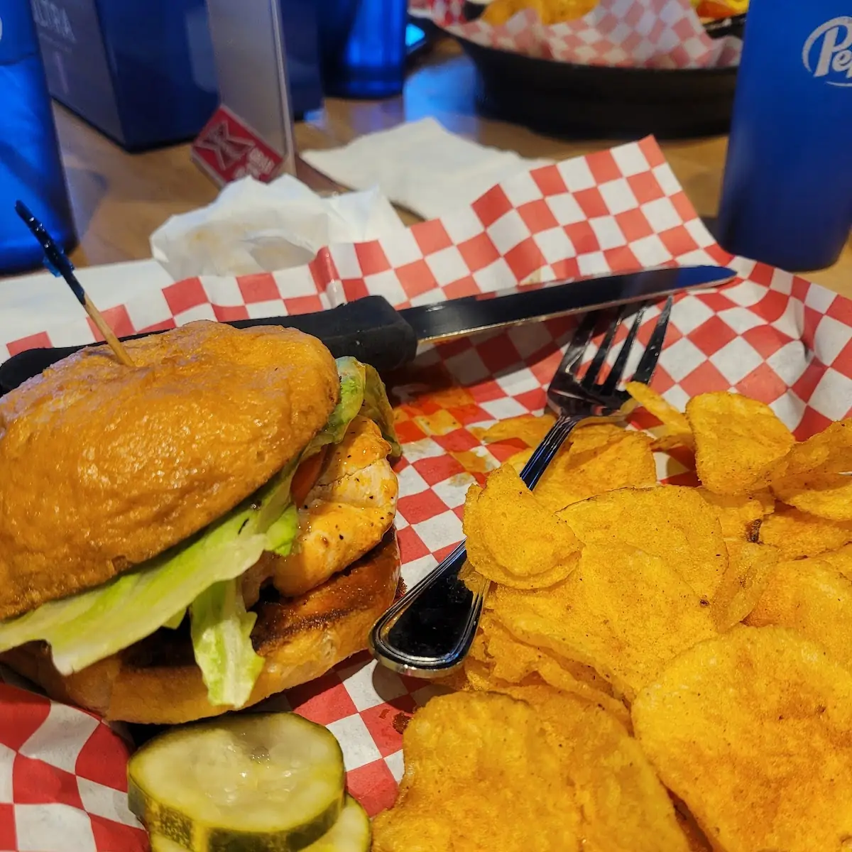 Buffalo Chicken Sandwich with Gluten Free Bun