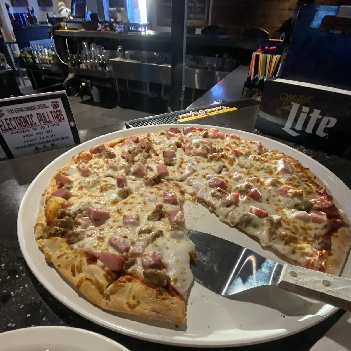 Three Meat Pizza