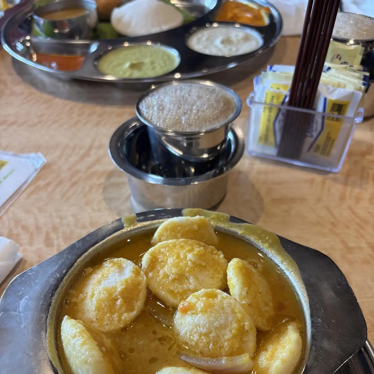 Mini Ghee Idli Sambar