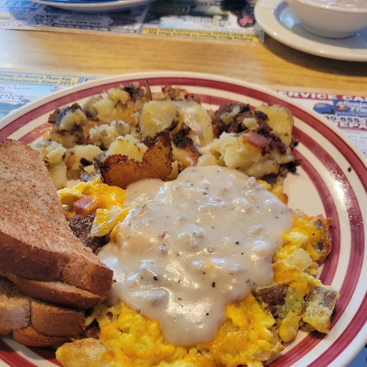 Two Eggs Home Fries Toast