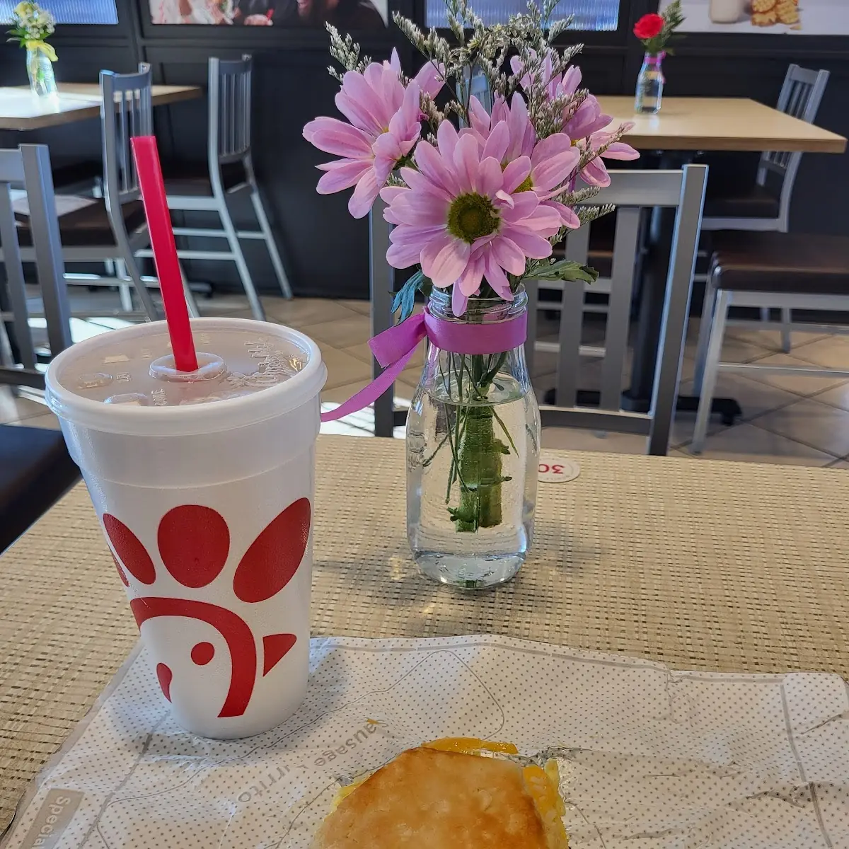 Sausage Egg & Cheese Biscuit w Sweet Tea