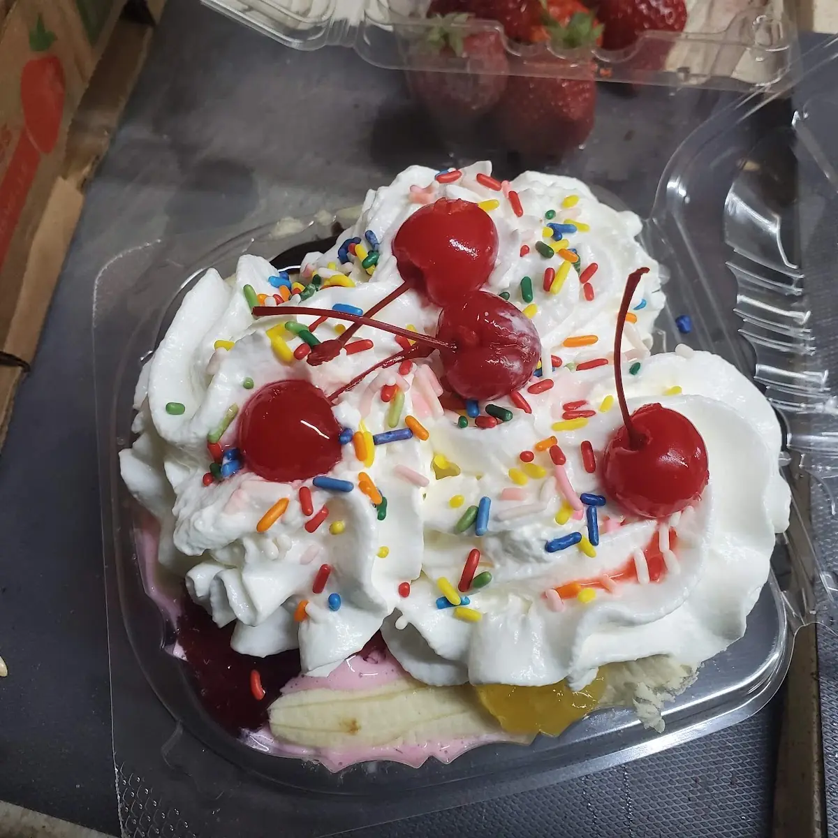 Small Banana Split with Sprinkles