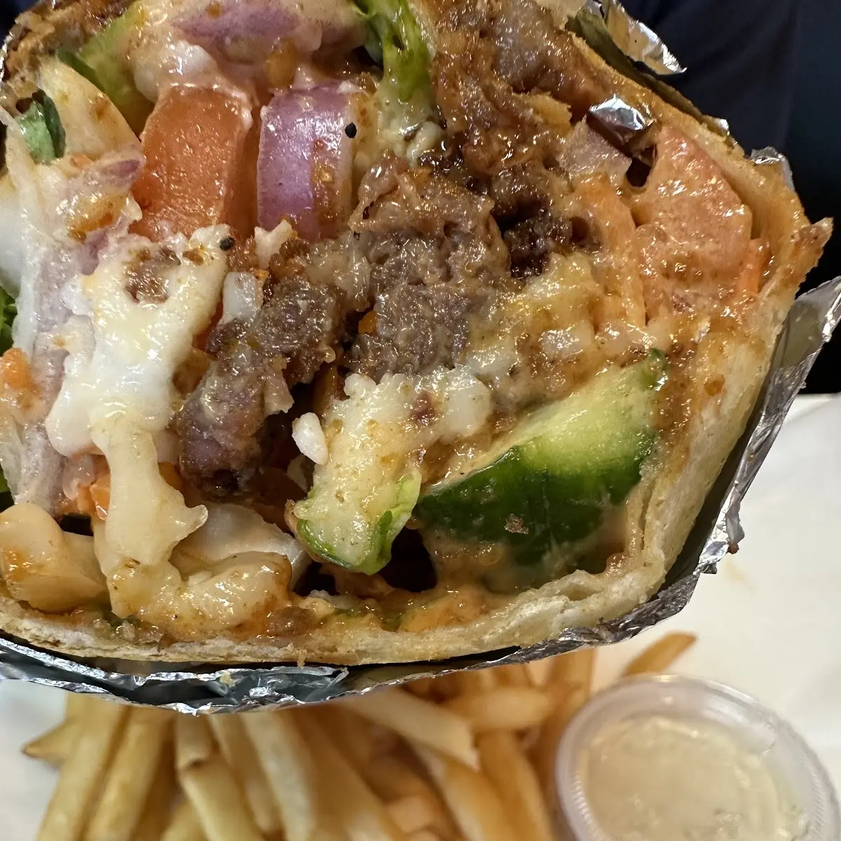Shawarma Wrap with Fries