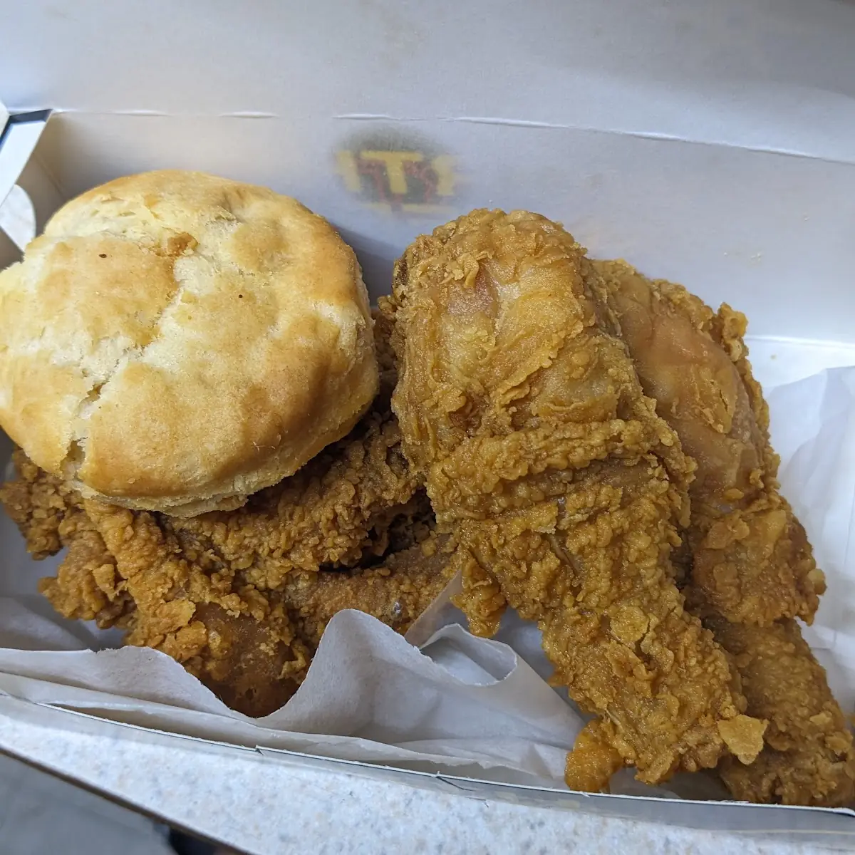 Spicy Fried Chicken with Biscuit