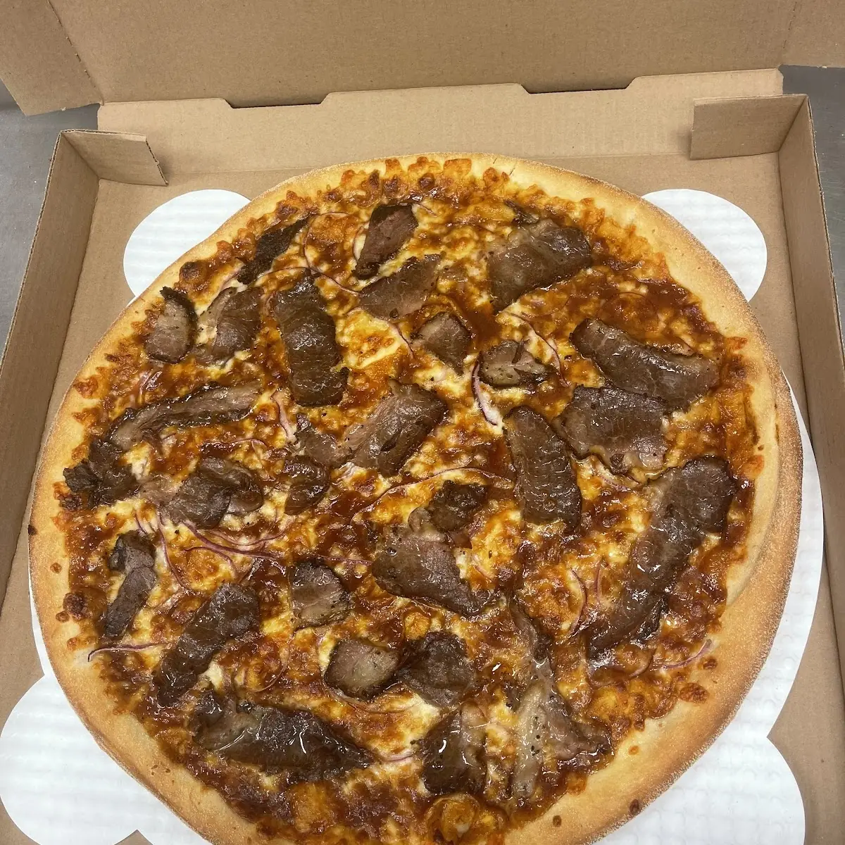 Thin Crust Pizza with Italian Sausage