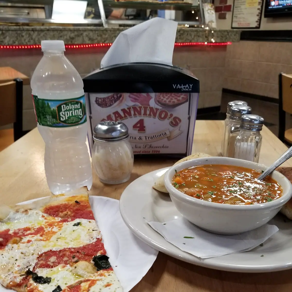 Soup and Pizza Slice