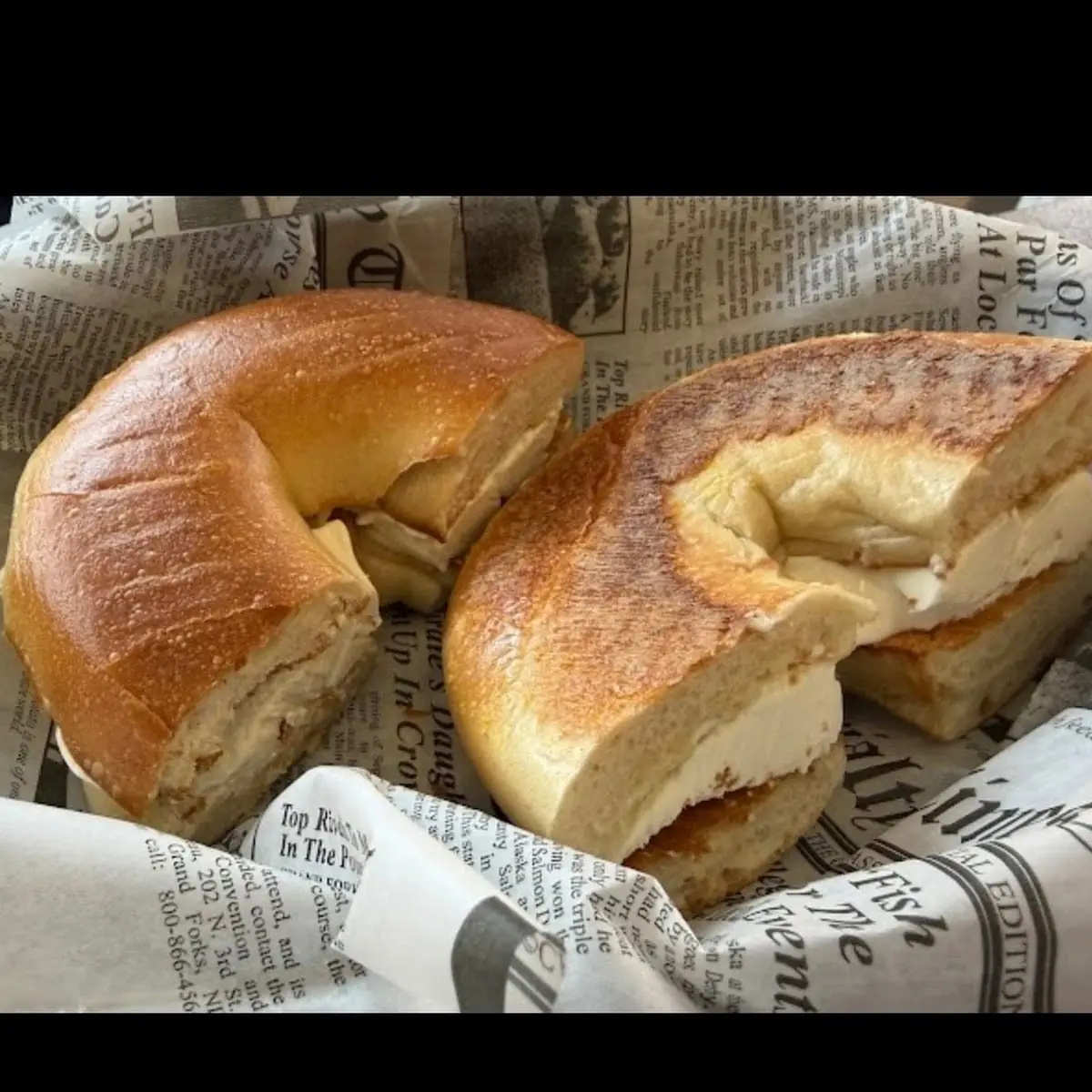 Plain Bagels with Cream Cheese