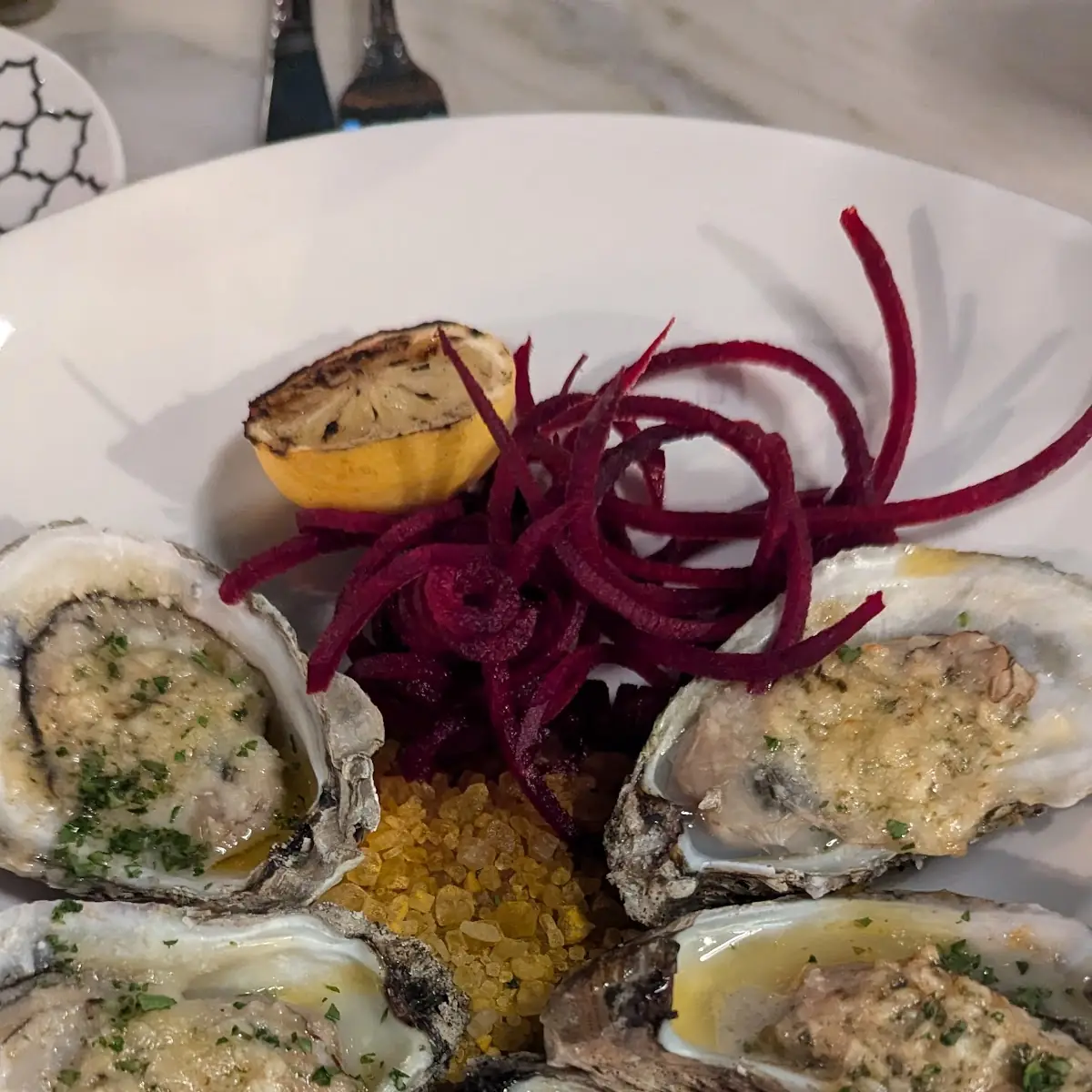 Roasted Oysters on the Half Shell