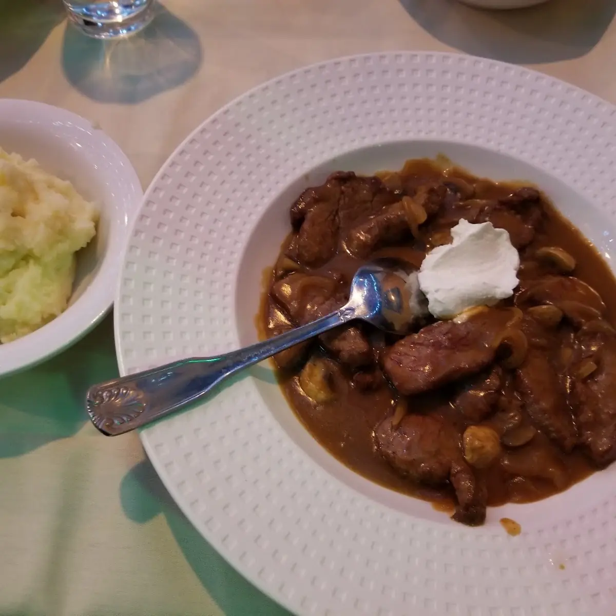 Beef Stroganoff and Mashed Potatoes