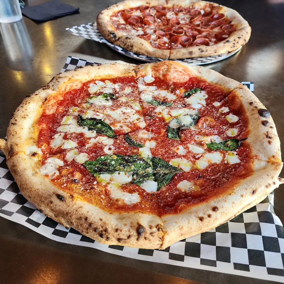 Neapolitan Pizza with Mozzarella Pearls