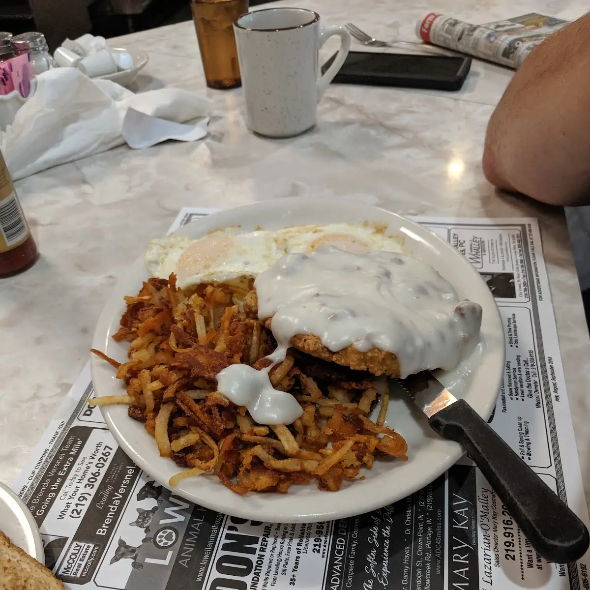 Fried Steak Deep Fried Hash Browns