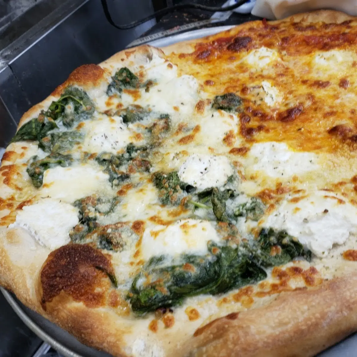 White Pizza with Spinach