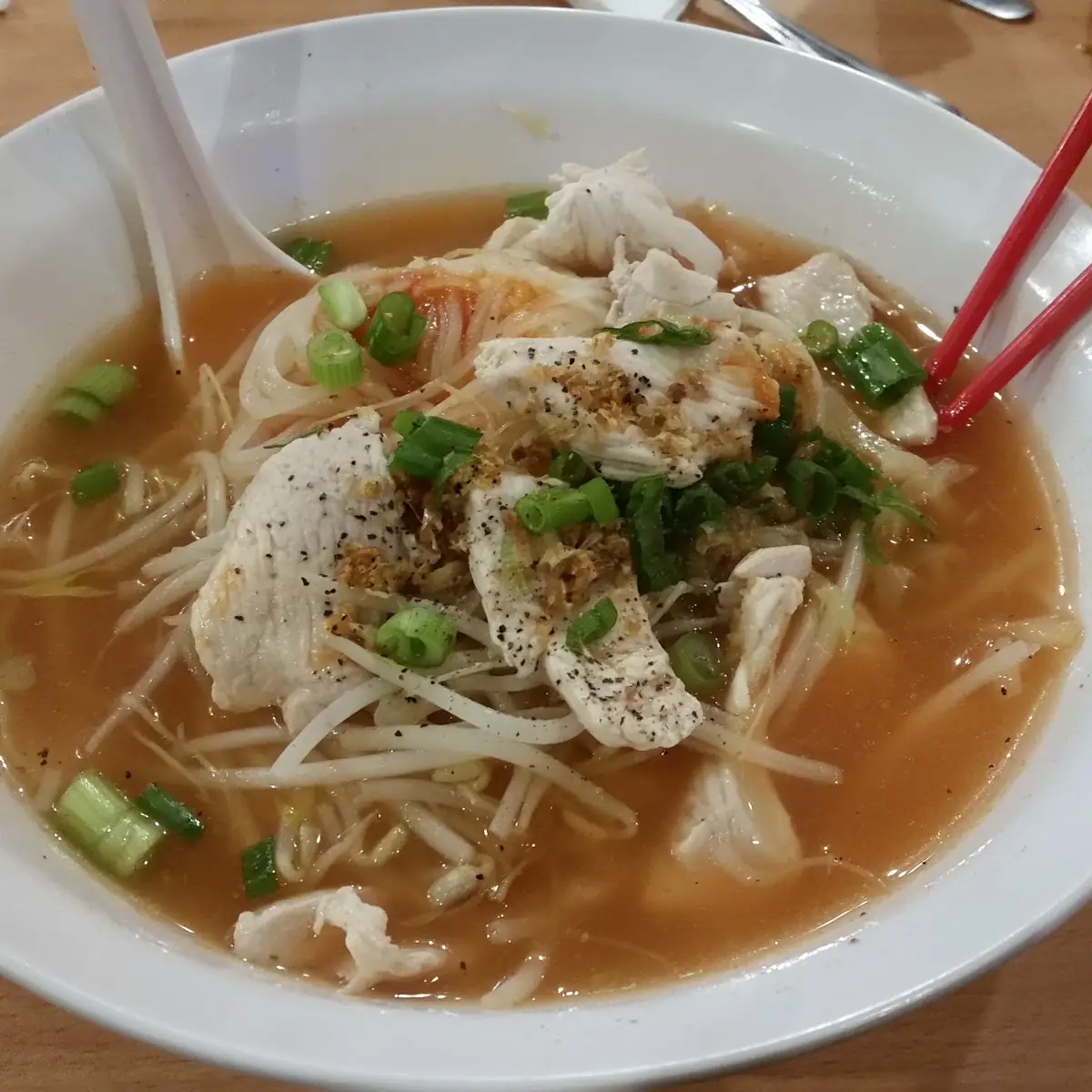 Chicken Noodle Soup with Rice Noodles